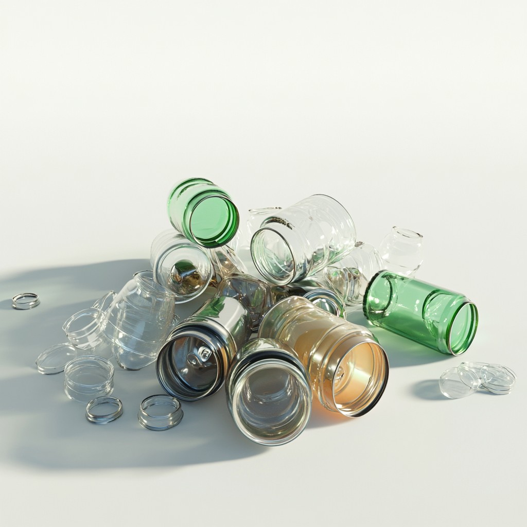 Glas und Glasflaschen